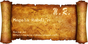 Megela Rabán névjegykártya